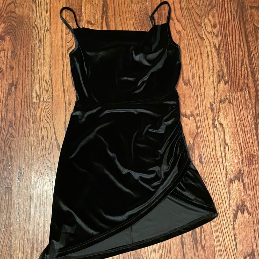 Velvet spaghetti strap M